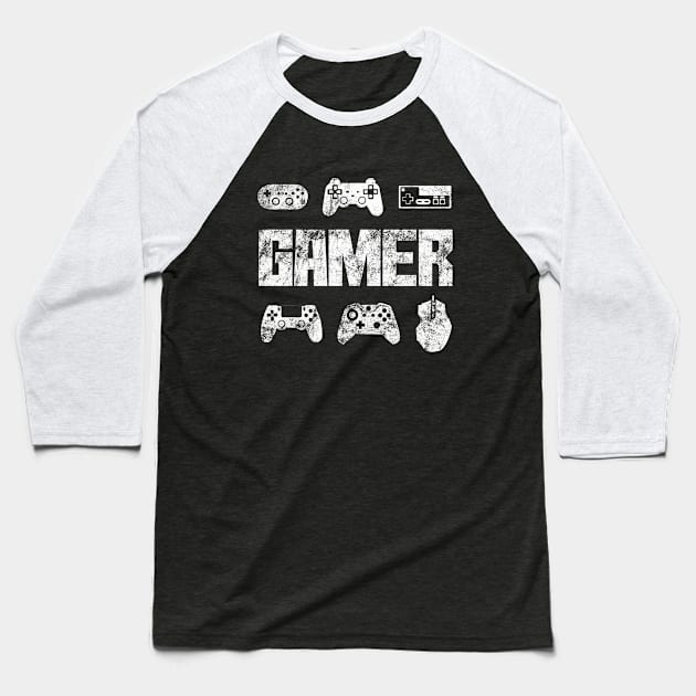 Gamer Joypads Baseball T-Shirt by SillyShirts